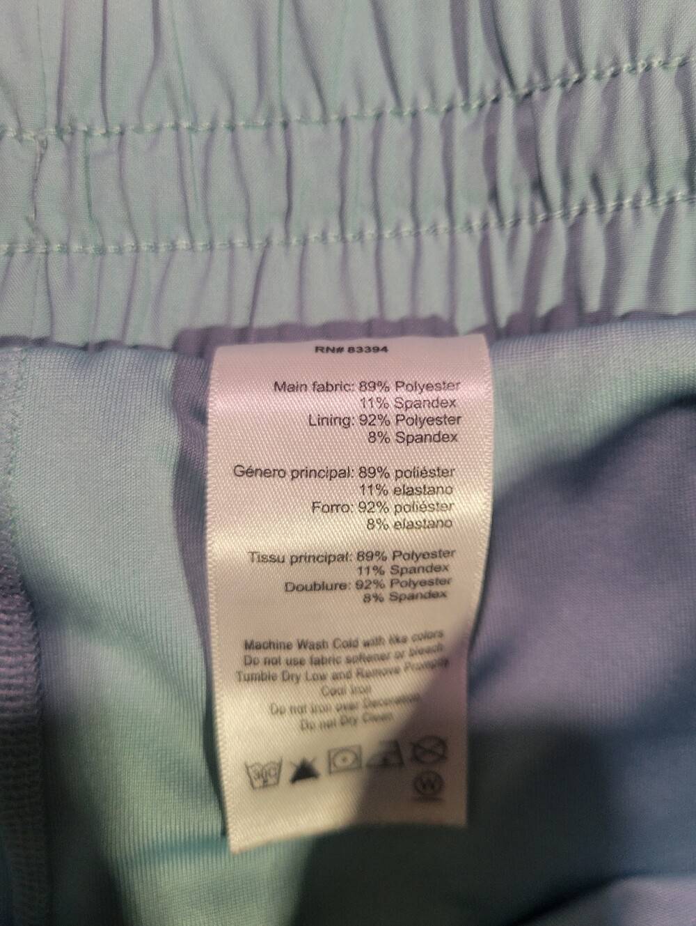 Asics Women's 2 In 1 Teal Athletic Running Shorts - Picture 4 of 6